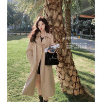 Plum cooked for original casual temperament Turned Collar Style Woman Straight Cylinder Length Two Editions Small Subcoat 2022 Spring