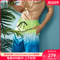 YINER life swimsuit summer fashion gradient mens five-point beach pants