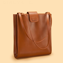 Large capacity tote bag large bag womens 2021 new leather womens bag shoulder handbag mature white-collar work