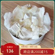 Spring and autumn female baby gauze dress Princess dress newborn gift box full moon gift 100 days old gift high-grade cotton baby