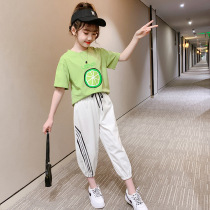 Girls short sleeve T-shirt 2022 Summer middle school Childrens Grand Scout Sport Ocean Gas 8 Girls Summer clothing Childrens loose suit