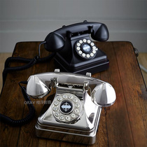 American Crosley CR62 retro retro button dial telephone Home fixed cordless landline