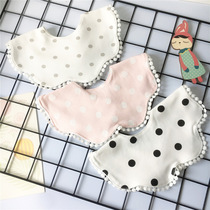 (spot) ins wind men and women baby bib baby bib cotton saliva towel lady wave point Joker fake collar