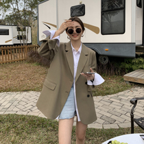 MULVAN Black High Sensation Fried Street Suit Jacket Woman Spring Autumn New Korean Version Loose Casual Temperament Little West Suit