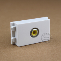 Single-hole audio and video module 128 type welding-free video socket module AV single port video Lotus interface