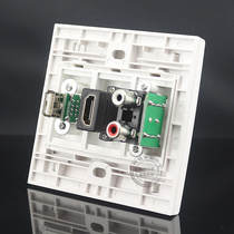 Type 86 USB Direct plug HDMI HD audio straight plug docking wall panel AV Lotus high definition data wall plug