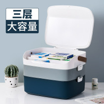 Home medicine box family large-capacity multi-layer medicine box full set of emergency medical care and medical storage drugs