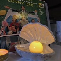 * green house * ins Pearl shell lamp Dreamy atmosphere night light rental house transformation