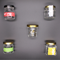 Small glass bottle small transparent lead-free sealed jar mini jam bottle instant birds nest bottle