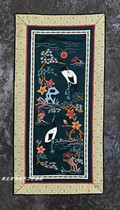 Songhe Yanyan double crane Yanjing eight special gifts handmade embroidery old embroidery pieces Beijing embroidery hand embroidery palace embroidery