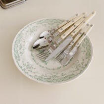 YURUUI designer] spot official authorized French Sabre Paris Milky White Knife and Fork tableware