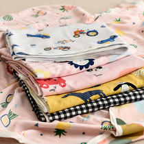 Double sided human cotton cover blanket Children Summer cool quilts by double layer Cartoon air conditioning by a thin cover by a single summer quilt