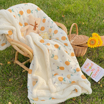 Winter thickened coral fleece blanket small blanket office nap spring and autumn flange milk velvet single sofa blanket