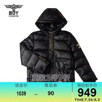 Boylondon childrens clothing down jacket bronzing eagle print slim warm