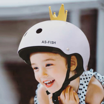  Xiaoqianqian baby children adult electric car helmet Crown helmet scooter balance wheel sliding bicycle