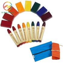 Waldorf Rainbow Valley Germany imported beeswax block wax stick 12 color 12 8 color gift domestic cloth bag