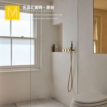Wabi-sabi wind micro-cement tiles Plain bathroom 600×1200 matte rock board Bathroom wall tiles Living room floor tiles