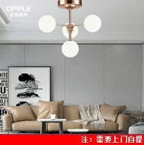 Opal Lighting Ceiling Lamp MZD525-31W-Yunmeng-4000K-4 Head-Gold-Modern Simplicity