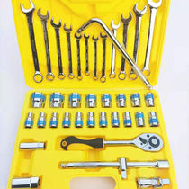 Manual socket wrench 37 Piece Socket set tool 8-32mm car repair combination set car household