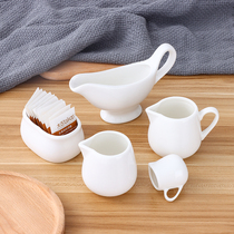 Ceramic handle size milk spoon Sauce spoon Coffee milk cup Condensed milk spoon Sugar tank Milk pot Steak juice bucket