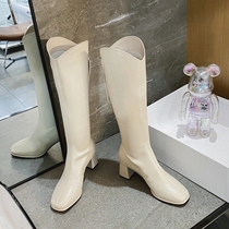 Small ckerwin French temperament wind black high heel XIE female back zipper net version classic long tube thin XIE