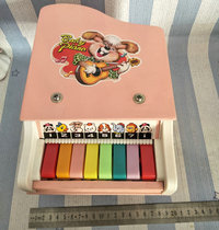 Nostalgic old stock 80-90 s childrens toys wooden piano xylophone eight keys can play