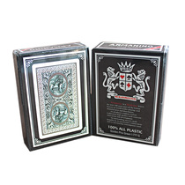 Italian original imported plastic matte playing cards Armanino 777 blue 58x88mm