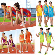 Track and field training suit suit men and women sprint marathon long-distance running test student track and field training uniform