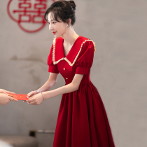 Toast to bridal gown wedding red engagement gown dress and dress woman big code little sub back door normally can wear summer