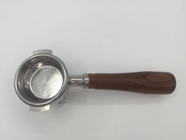 UNIVERSAL STANDARD COMMERCIAL COFFEE MACHINE DOUBLE CUP HANDLE ROSEWOOD 58MM FOOD GRADE STAINLESS STEEL POWDER BOWL