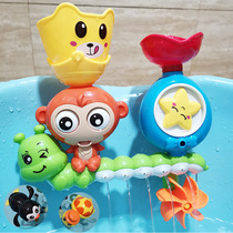 Childrens shower Cartoon animal monkey turn around happy water play penguin little turtle baby shower Bath toy spray water