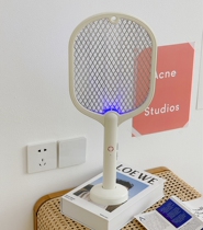 Good goods three-layer safety grid design rechargeable multi-functional household electric mosquito beating mosquito S34