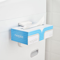 KM 326 Adhesive paper towel rack paper box special storage rack adhesive wall hanging rack rice wood Japanese style