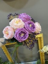 Simulation flower garden rose feel rose lifelike home bottle box decoration romantic classic Purple