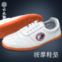 Yun Tai Chi Chen Jiagou Soft Leather Tai Chi Shoes Beef Muscle Bottom Wushu Training Men's and Women's Sports Middle-aged Team Competition