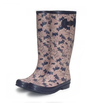  New fashion European and American high tube womens rubber rain boots spring and summer rain boots non-slip wear-resistant water shoes C