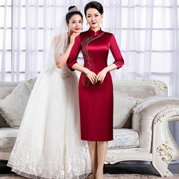 October high-end wedding dress for the mother-in-law wedding dress 2022 new mother's cheongsam man wedding dress can usually be worn