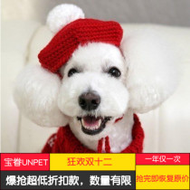 Bao Jun UNPET hand-woven beret ice cream color art fan painter dog big hair ball hat