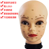 Beauty head model practice massage head doll head dummy head model head silicone face acupuncture point head model female face wash