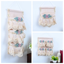 Home Collection Bag Wardrobe Hung Wall Hanging Door Rear Multilayer Cloth Art Lace Creative Wall-mounted Storage Bag Hanging Bag