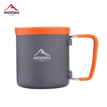 Widesea camping Cup new anti-scalding foldable outdoor aluminum cup portable hiking camping water Cup