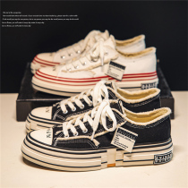 Mens shoes Wu Jianhao the same kind of beggar shoes men 100 hitch a small crowd lovers thick bottom sails with low help country tide board shoes