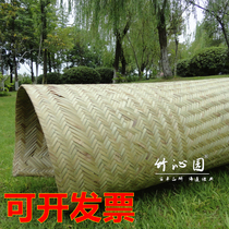 Decorative decoration wall ceiling mat two green two yellow bamboo woven mat hand-made bamboo bamboo mat accessories rattan mat