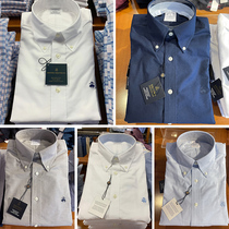 Brooks Brothers Booker brothers men long sleeve shirt spring free of hot pure cotton business casual spot