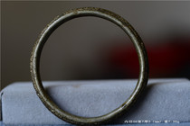 Qing Dynasty Guangdong City Guangdong Work four - section of Jinxiang Flower Strings of old silver bracelet diameter 56mm package old silver decoration