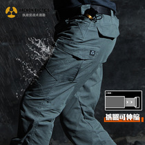 Archon outdoor elastic slim training pants mens Special Forces Tactical pants spring and autumn multi-bag overalls commuter pants