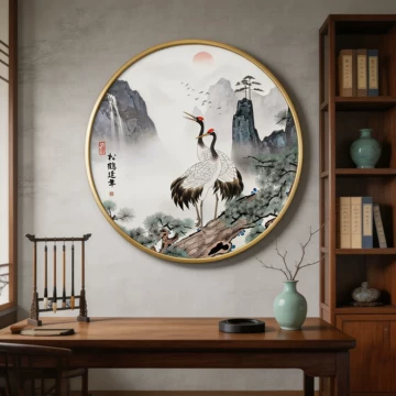中古风松鹤挂画-中古风松鹤挂画促销价格、中古风松鹤挂画品牌- 淘宝