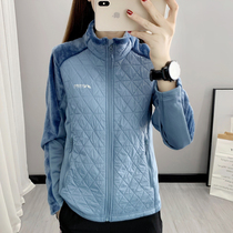 Outdoor grabbing jacket female plus thickening warm autumn and winter lap sweater jersey clamping granule mountain coat