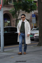 Wei] Picasso) Japanese COHERENCE RUIZ POPLIN classic single row painter windbreaker