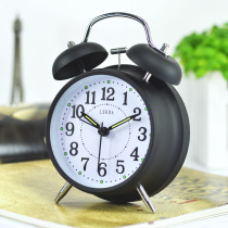 现代时尚金属时尚闹铃儿童静音夜光闹钟卧室数字简约创意定闹桌钟